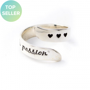 Live With Passion Silver Adjustable Ring