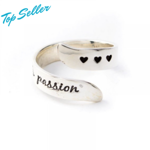 Live With Passion Silver Ring