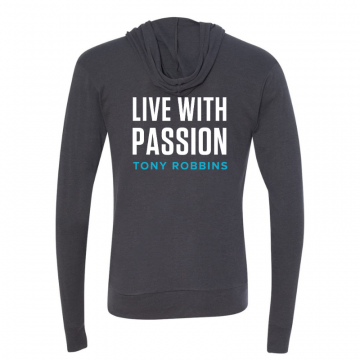 Live With Passion Zip Hoodie Back