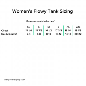 Women's Tank Sizing Chart
